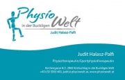 Physiowelt Visitenkarte vorne