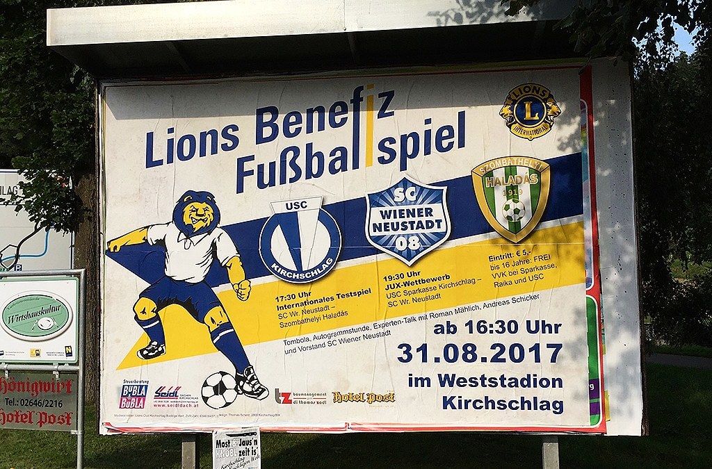 Lions Benefiz Fußballspiel